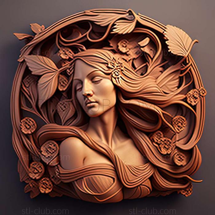 3D model style mucha (STL)